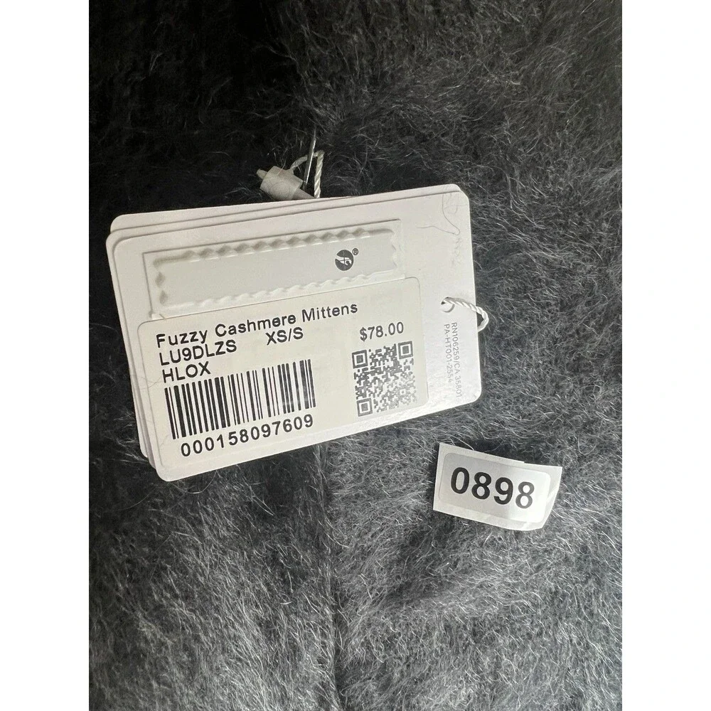 Lululemon Women's Fuzzy Cashmere Mittens dark gray size XS/S New $79 NWT
